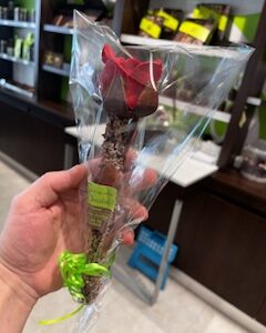 Rose en Chocolat St Valentin